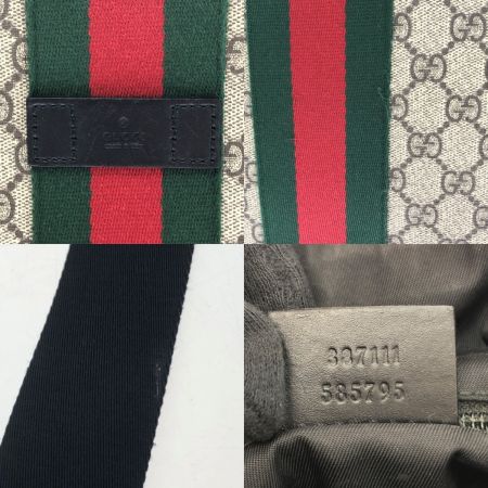  GUCCI グッチ シェリーライン ショルダーバッグ 本体のみ 387111 ベージュ x ブラック