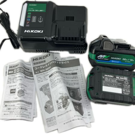 HiKOKI ハイコーキ コードレスインパクトドライバ 36V WH36DC(2XPBSZ) ブラック 未使用品