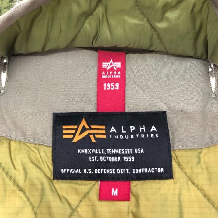  ALPHA アルファ フーデッドボアライナージャケット Mサイズ TA1346-018 オリーブ×アイボリー
