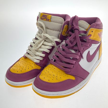  NIKE ナイキ AIR JORDAN 1 RETRO HIGH OG　スニーカー　26.5ｃｍ 555088-706 パープル×イエロー
