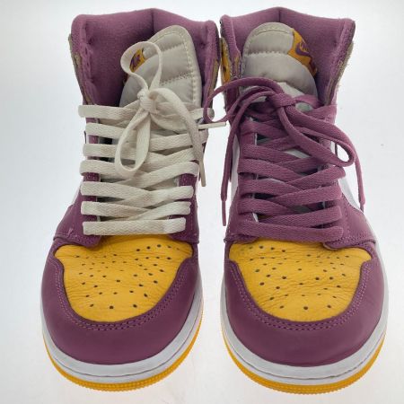  NIKE ナイキ AIR JORDAN 1 RETRO HIGH OG　スニーカー　26.5ｃｍ 555088-706 パープル×イエロー