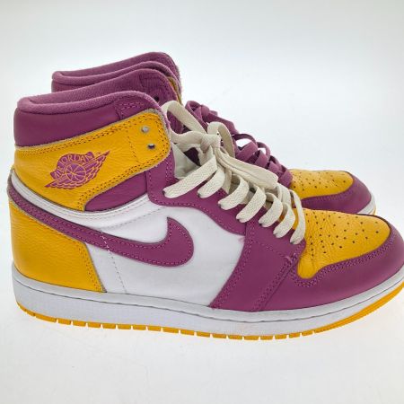  NIKE ナイキ AIR JORDAN 1 RETRO HIGH OG　スニーカー　26.5ｃｍ 555088-706 パープル×イエロー