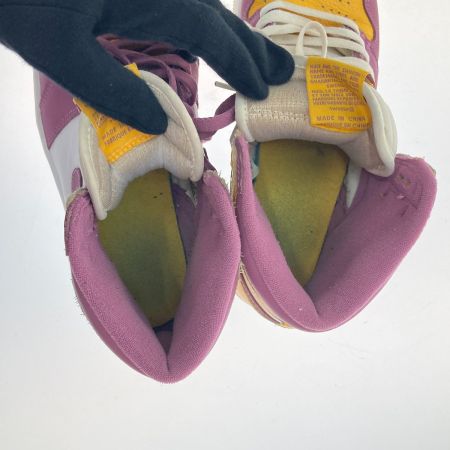  NIKE ナイキ AIR JORDAN 1 RETRO HIGH OG　スニーカー　26.5ｃｍ 555088-706 パープル×イエロー