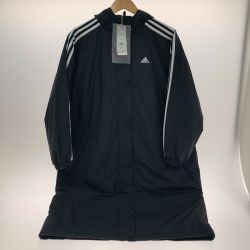 □□ adidas アディダス ベンチコート インサレーテッドコート Mサイズ GF0025 ブラック Aランク