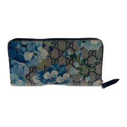 □□ GUCCI グッチ ブルームスプリント/フラワー GG柄/花柄 ラウンドファスナー長財布 408665 Cランク