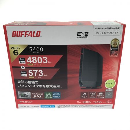  BUFFALO バッファロー Wi-Fi 6 対応ルーター (無線LAN親機) WSR-5400AX6P-BK