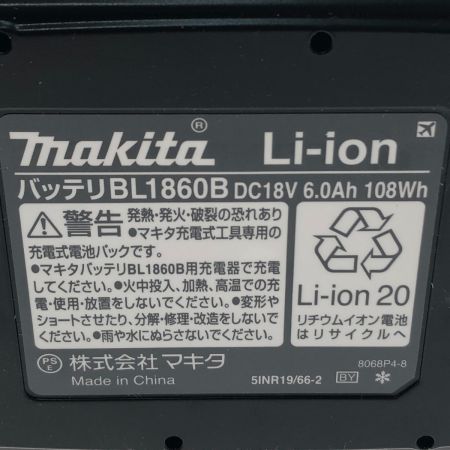  MAKITA マキタ バッテリー 18V 6.0Ah BL1860B