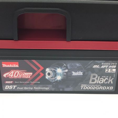  MAKITA マキタ 充電式インパクトドライバ 40V TD002GRDXB ブラック