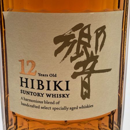 【北海道内限定発送】 HIBIKI サントリーヒビキ ウイスキー 響 12年 43% 700ml 箱無 未開栓