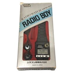 □□ CITIZEN シチズン 腕時計 ラジオボーイ ウォッチ クオーツ ラバー RK01-172001 ブラック Bランク