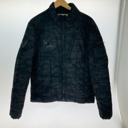 □□ AVIREX アビレックス フライトジャケット CAMO SAME COLOR USAF JACK 刺繍 カモ柄  6172131 ブラック Ｌサイズ Cランク