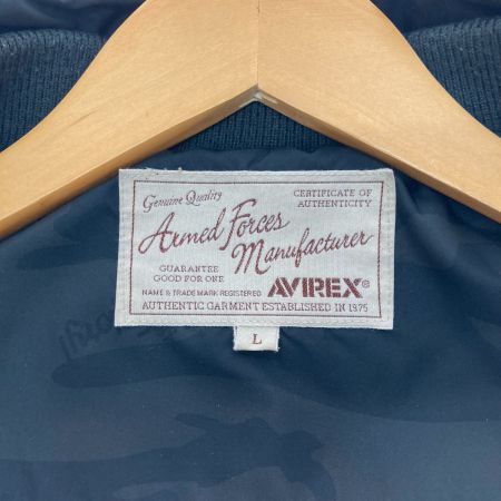  AVIREX アビレックス フライトジャケット CAMO SAME COLOR USAF JACK 刺繍 カモ柄  6172131 ブラック Ｌサイズ