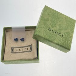 □□ GUCCI グッチ ハート　ピアス　SILVER925　キャッチ欠品 Bランク