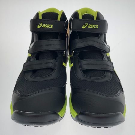  asics アシックス ワーキングシューズ 作業用靴 27.5cm 1273A076-001 ブラック×ネオンライム