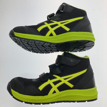  asics アシックス ワーキングシューズ 作業用靴 27.5cm 1273A076-001 ブラック×ネオンライム