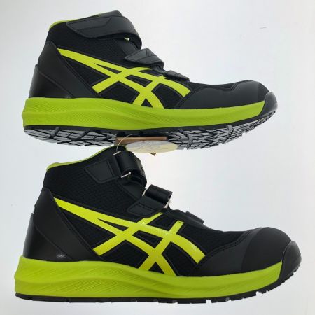  asics アシックス ワーキングシューズ 作業用靴 27.5cm 1273A076-001 ブラック×ネオンライム