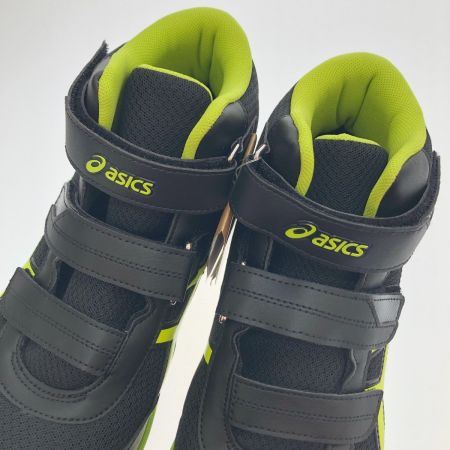  asics アシックス ワーキングシューズ 作業用靴 27.5cm 1273A076-001 ブラック×ネオンライム