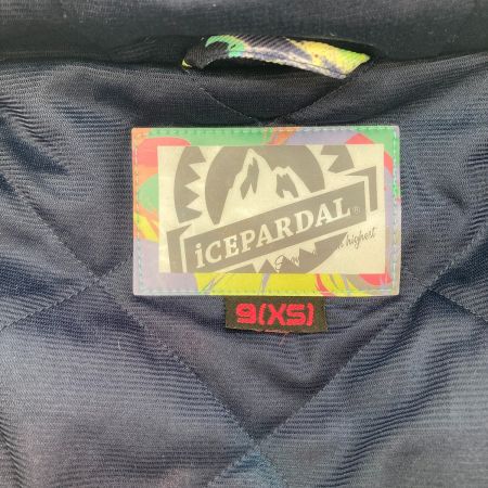  icepardal スノーボードウェア  スキーウェア 上下セット　XSサイズ 総柄×グレー