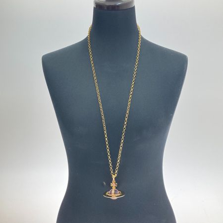  Vivienne Westwood ヴィヴィアン・ウエストウッド オーブネックレス ゴールド×ピンク