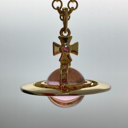  Vivienne Westwood ヴィヴィアン・ウエストウッド オーブネックレス ゴールド×ピンク