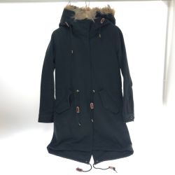 □□ FRED PERRY フレッドペリ モッズコート ボアライナー SIZE 8 F6230 ブラック Bランク