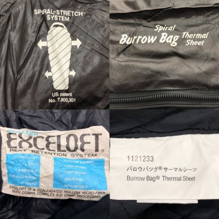  mont･bell モンベル 寝袋 シュラフ バロウバッグ サーマルシーツ 適応身長～183cm 1121233 ブラック