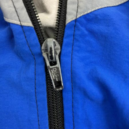  80s Tactel ジャケット ナイロンジャケット 古着 optiジッパー グレー×ブルー