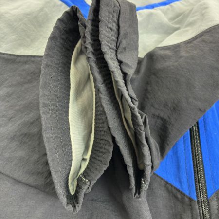  80s Tactel ジャケット ナイロンジャケット 古着 optiジッパー グレー×ブルー