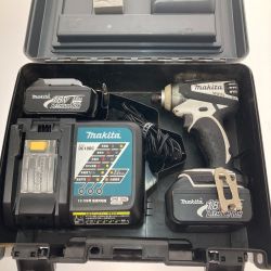 □□ MAKITA マキタ 充電式インパクトドライバ　18Ｖ　3.0Ａｈ TD145DRFX ホワイト Cランク