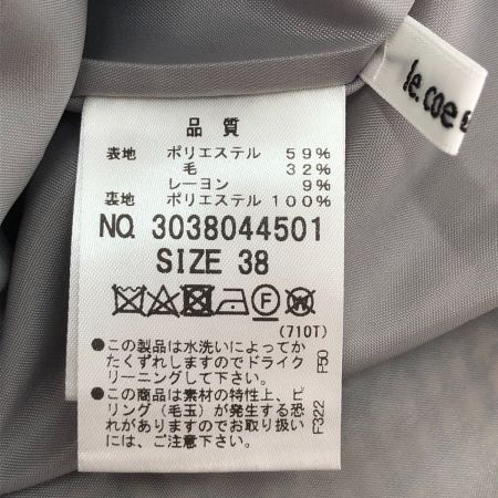  le.coeur blanc ルクールブラン チェックトラペーズスカート SIZE 38 3038044501 ブラック柄