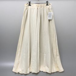 □□ UNITED ARROWS ユナイテッドアローズ コーデュロイライク プリーツスカート フリーサイズ 1624-699-3757 ホワイト Aランク