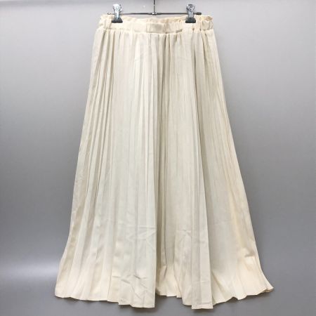  UNITED ARROWS ユナイテッドアローズ コーデュロイライク プリーツスカート フリーサイズ 1624-699-3757 ホワイト