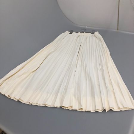  UNITED ARROWS ユナイテッドアローズ コーデュロイライク プリーツスカート フリーサイズ 1624-699-3757 ホワイト