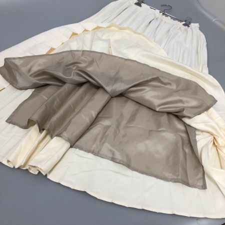  UNITED ARROWS ユナイテッドアローズ コーデュロイライク プリーツスカート フリーサイズ 1624-699-3757 ホワイト