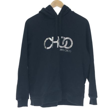  JIMMY CHOO ジミーチュウ センターロゴプルオーバースウェットパーカー Mサイズ J000151816 ブラック