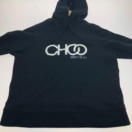  JIMMY CHOO ジミーチュウ センターロゴプルオーバースウェットパーカー Mサイズ J000151816 ブラック