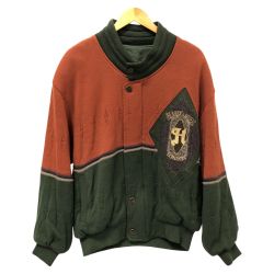 □□ HARDY AMIES ブルゾン ニットブルゾン 古着 SIZE L R-52043-8 ブラウン Cランク