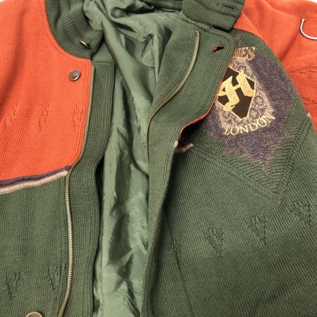  HARDY AMIES ブルゾン ニットブルゾン 古着 SIZE L R-52043-8 ブラウン