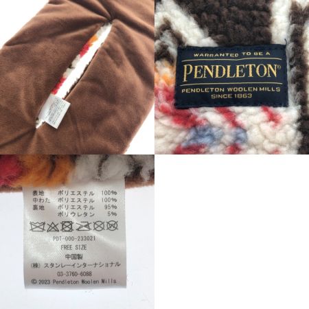  PENDLETON ペンドルトン 帽子 マフラー 手袋 冬物三点セット ブラウン系