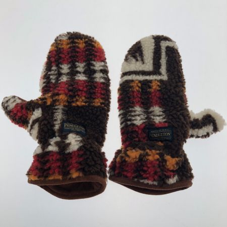  PENDLETON ペンドルトン 帽子 マフラー 手袋 冬物三点セット ブラウン系