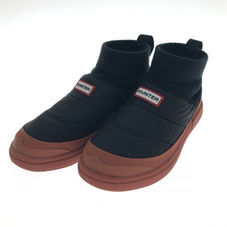  HUNTER ハンター イン/アウト ニッティド カフ スリッパー ブーツ UK6(25cm) WFS2265REN ブラック/リズミッククレイ