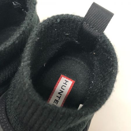  HUNTER ハンター イン/アウト ニッティド カフ スリッパー ブーツ UK6(25cm) WFS2265REN ブラック/リズミッククレイ