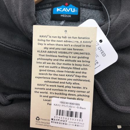  KAVU マウンテンロゴパーカ Mサイズ 19823018001005 ブラック