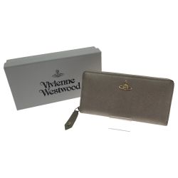 □□ Vivienne Westwood ヴィヴィアン・ウエストウッド ラウンドファスナー長財布 51050040 ゴールド Bランク