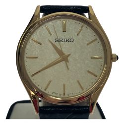 □□ SEIKO セイコー 腕時計 ドルチェ クオーツ レザー 8J41-0AJ0 Bランク