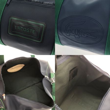  LACOSTE ラコステ ボストンバッグ ネイビー×グリーン