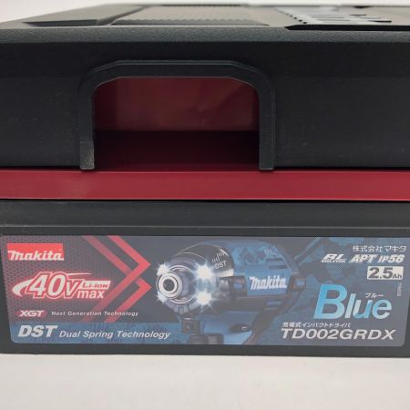  MAKITA マキタ 充電式インパクトドライバ 40V TD002GRDX ブルー