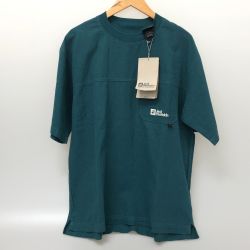 □□ Jack Wolfskin ジャックウルフスキン ヘンプウッドワーカー プルオーバー 半袖ヘンプTシャツ Lサイズ 5033891 グリーン Aランク