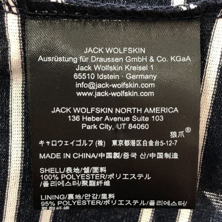  Jack Wolfskin ジャックウルフスキン ボーダー半袖Tシャツ Mサイズ 5034011 1010 ネイビー