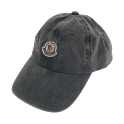 □□ MONCLER モンクレール キャップ グレー Bランク